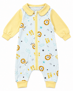Baby Long-Sleeve Zip Romper – Cute Animal & Car Print – product photo 3