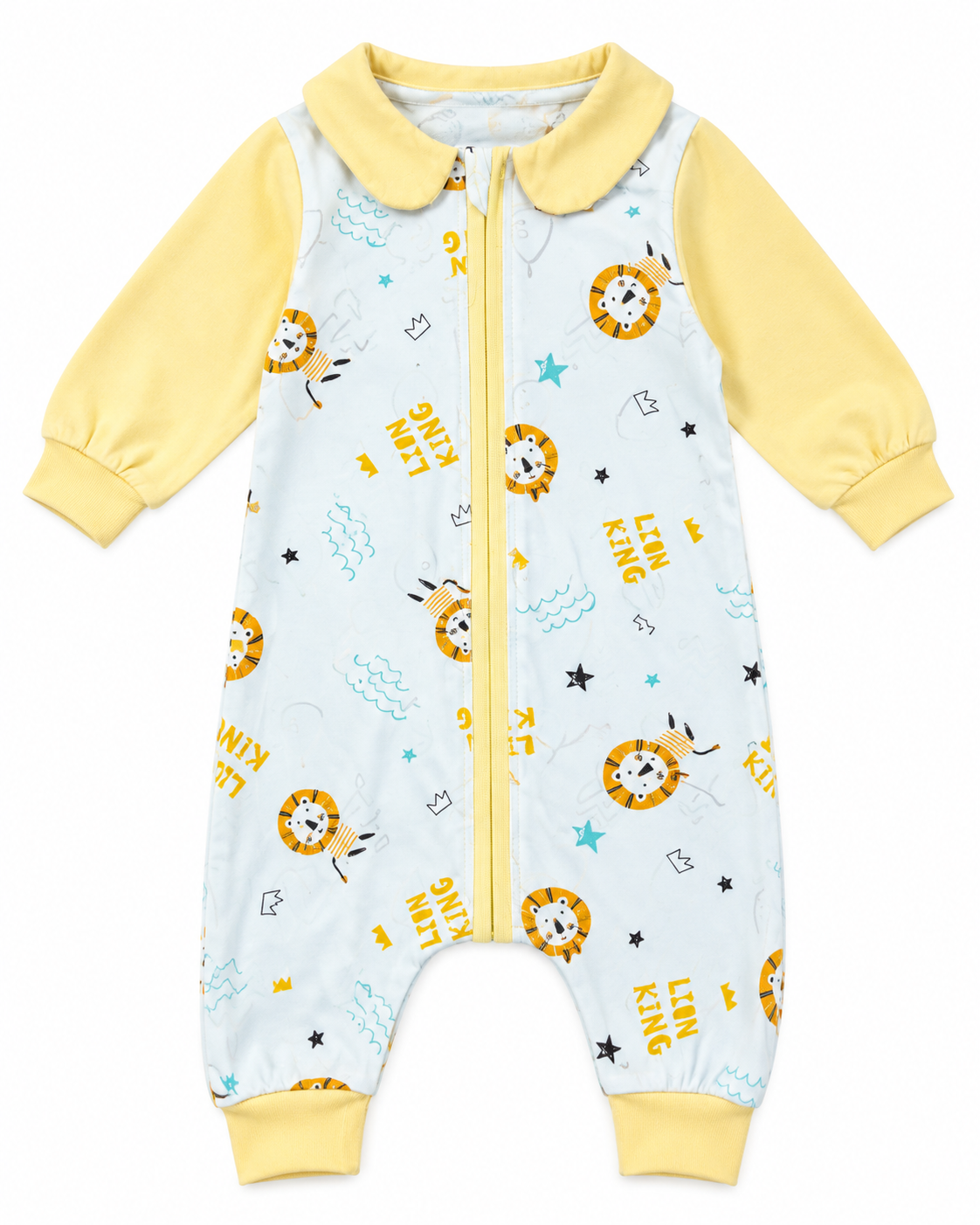 Baby Long-Sleeve Zip Romper – Cute Animal & Car Print – product photo 3