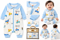 Baby Long-Sleeve Zip Romper – Cute Animal & Car Print – BabyBloom Essentials