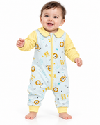 Baby Long-Sleeve Zip Romper – Cute Animal & Car Print – product photo 2