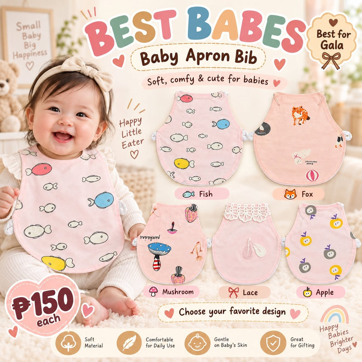 Pa Li Va Baby Apron Bib — Small – BabyBloom Essentials