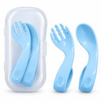 Baby Training Spoon & Fork Set with Travel Case – Easy Grip – product photo 2