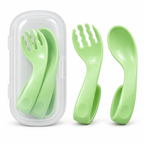 Baby Training Spoon & Fork Set with Travel Case – Easy Grip – product photo 3