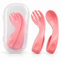 Baby Training Spoon & Fork Set with Travel Case – Easy Grip – BabyBloom Essentials