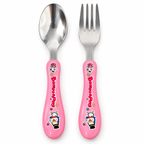 Kids’ Spoon & Fork with Cartoon Handles – product photo 3